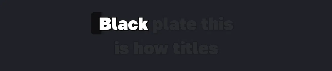 Black plate