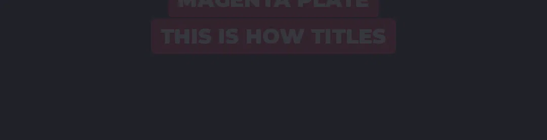 Magenta plate